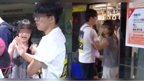 北捷喝飲料遭勸不滿!中國女護同行男回嗆「只喝一次」 還怒比中指