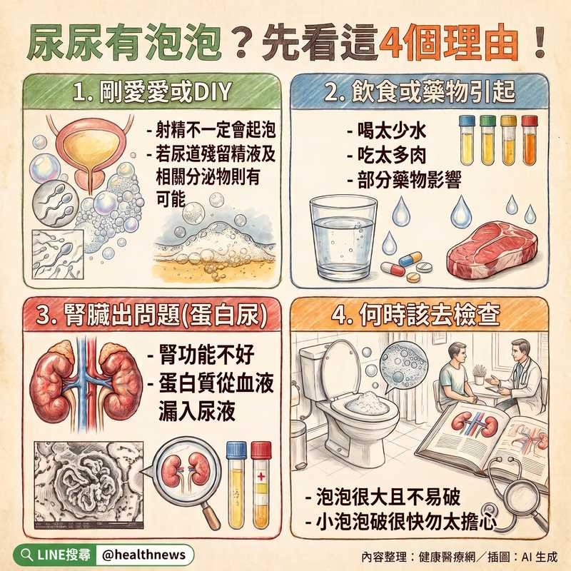DIY後尿尿冒泡？醫揭泡泡尿可能原因　出現「這種情況」建議檢查