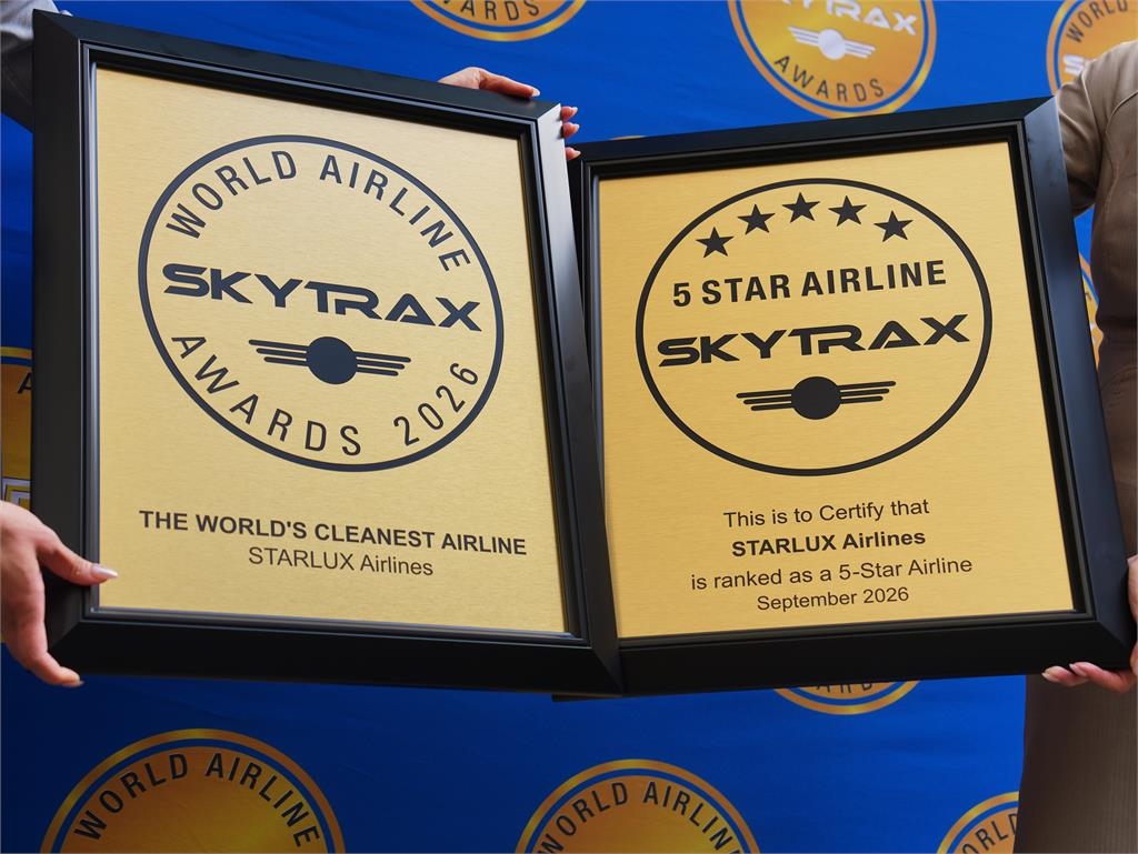 星宇航空再獲國際最高肯定 蟬聯SKYTRAX五星航空 勇奪全球最整潔航空第一名