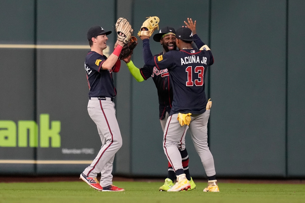 MLB(影)/勇士隊90勝搶下季後賽門票!三大重砲齊轟6分全部靠全壘打