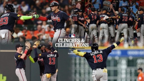 MLB(影)/勇士隊90勝搶下季後賽門票!三大重砲齊轟6分全部靠全壘打