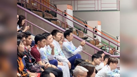 亞運/部長李洋場邊觀戰!台灣隊武術男子長拳鄭郁咺完賽確定無緣獎牌