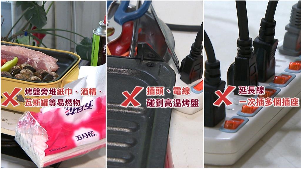 中秋烤肉NG行為! 電烤盤插延長線.卡式爐並排恐爆炸