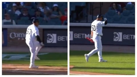 MLB(影)/李灝宇本季最終戰不忍了!揮空遭三振「怒折球棒」展現怪力特質