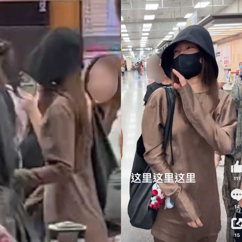有粉絲PO出張韶涵笑得很開心的模樣。(圖/讀者提供、翻攝自微博)
