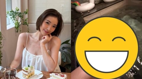 女星深夜出狠招!泡湯喊疲憊「解放比基尼」濕身長腿全被看光