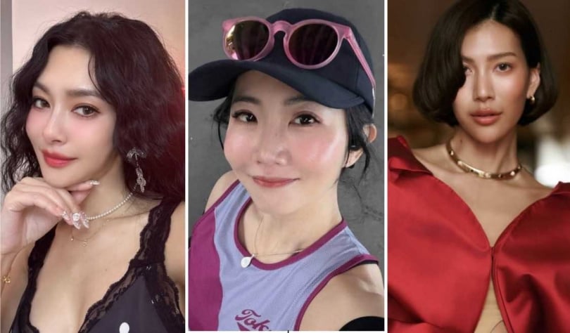 王思佳（左起）、謝忻、莫莉登曾因發生爭議事件而招黑。（圖／翻攝自臉書）