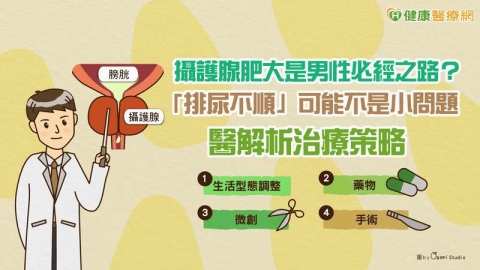 攝護腺肥大是男性必經之路?「排尿不順」可能不是小問題 醫解析治療策略