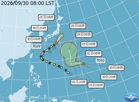 颱風動態。(氣象署提供)