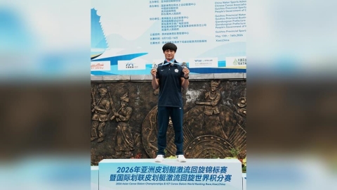 亞運快訊/水啦!吳融政輕艇激流男子單人C艇划出銀牌!