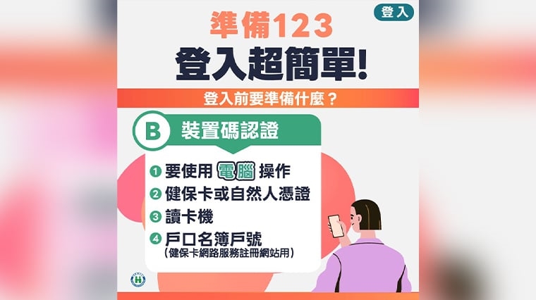 ▲選擇裝置碼認證。(圖/健保署提供)