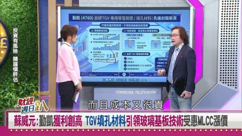 財經週日趴(影)/蘇威元:勤凱獲利創高 引領玻璃基板技術受惠MLCC漲價