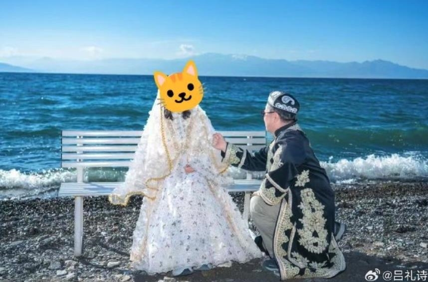 退役少校呂禮詩突喊：此生第二次！人在中國拍婚紗「同框放閃畫面」流出