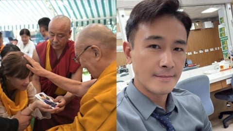 傅子純遺孀「飛印度見達賴喇嘛」被摸頭3次!當場全身發抖:你在場