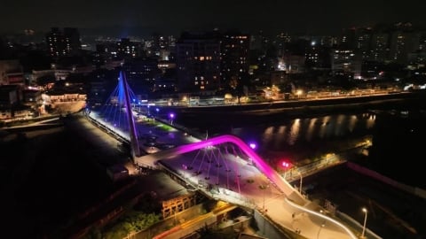 三峽「長福橋」變身水岸新地標 新橋揭牌成新北第五座人行景觀橋