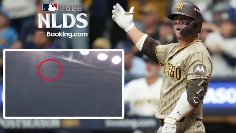 MLB(影)/太扯了!逆轉兩分砲竟被「屋頂接殺」 教士9局上從天堂掉到地獄
