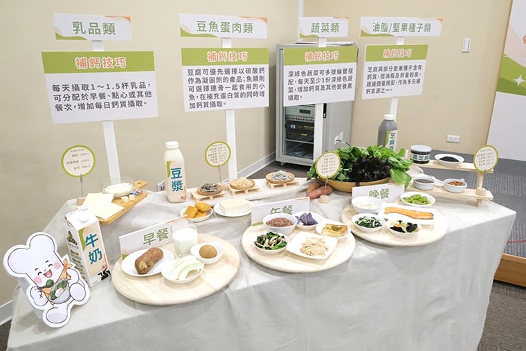 ▲飲食均衡三餐補鈣技巧。(圖/國民健康署提供)