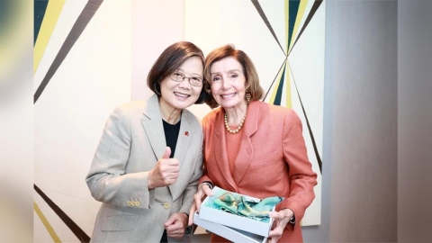 蔡英文驚喜同框裴洛西 大讚:台灣堅定的朋友