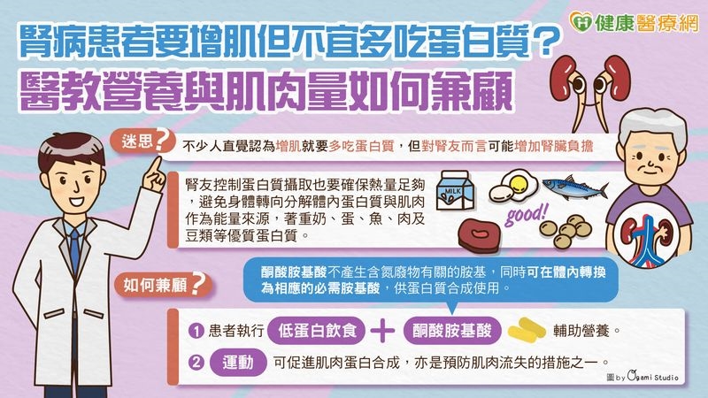 腎友如何護腎又保肌?飲食選擇、醫療介入、運動策略一次了解