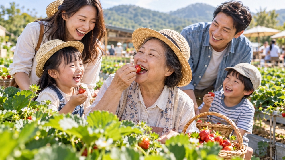 圖說:和孩子站在同一個位置一起驚呼、伸手摘一顆果子直接吃掉,讓大人也真的玩開