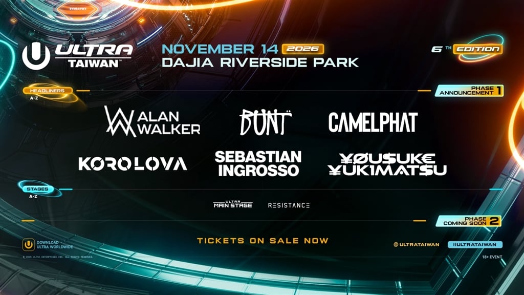 Ultra Taiwan首波卡司陣容公開（圖／Ultra Taiwan提供）