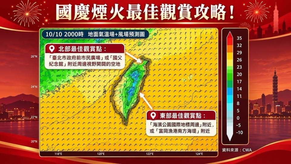 快新聞/國慶煙火攻略來了!專家曝台北101「最佳觀賞位置」