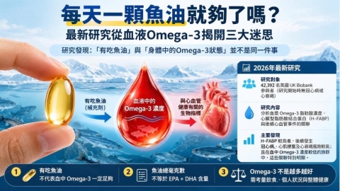 魚油每天吃就代表Omega-3足夠?最新研究提醒從攝取量到血液狀態仍有差異