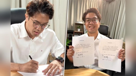 沈伯洋簽了!正式簽署辯論同意書 接受「5家媒體」舉辦辯論會