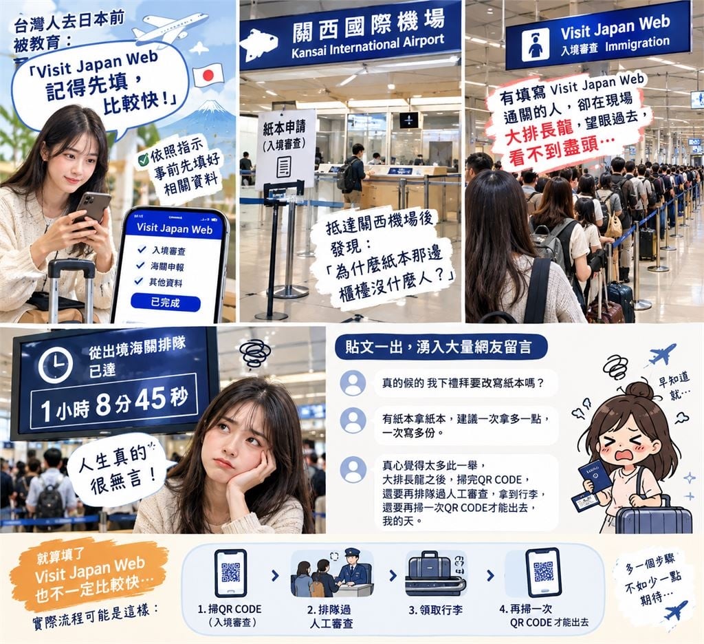 日本「快速通關」變慢速！ 網友無奈表示：