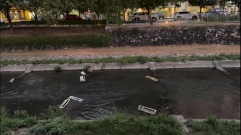 冷氣漂漂河?柳川驚見「至少7台冷氣」 網友酸:幫魚裝冷氣