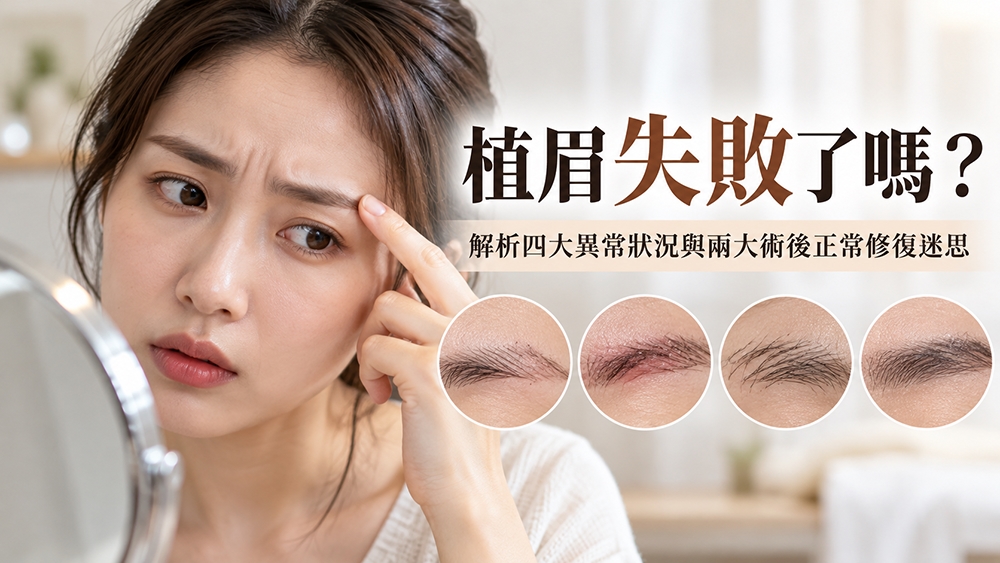 植眉失敗了嗎?解析四大異常狀況與兩大術後正常修復迷思