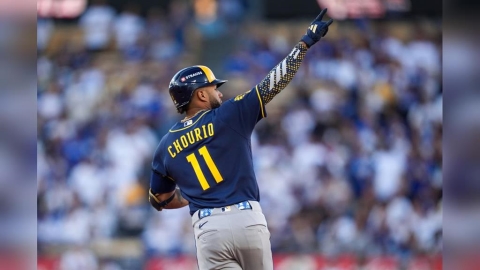 MLB(影)/日期都一模一樣!釀酒人22歲新星「首球開轟」 追平大谷、基特神紀錄