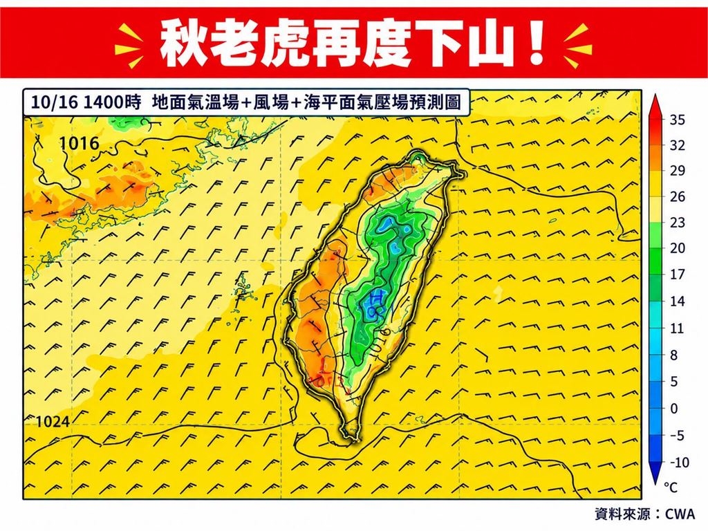 秋老虎又來了!明日起日夜溫差大 粉專:準颱「薔琵」靠近台灣機率上升