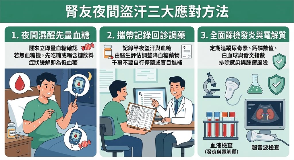 半夜狂爆冷汗莫輕忽! 醫師揭腎友「五大黑手原因」:恐是「夜間無感低血糖」