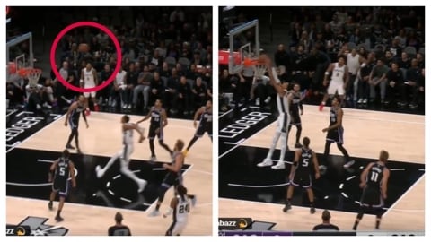 NBA(影)／都給你玩就好了！「法國斑馬」賞麻辣鍋帶球「自拋自灌」全場傻眼