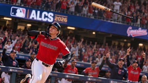 MLB／小時候教練不准甩棒！守護者菜鳥冠軍戰開轟太興奮　球棒竟飛成「直升機」