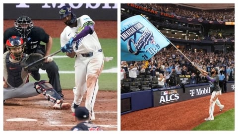 MLB(影)/生涯季後賽首轟來得正是時候!光芒年輕三壘重砲手終於一吐悶氣炒熱氣氛