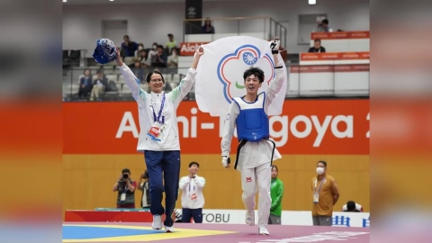 亞帕運/台灣隊首牌就「係金ㄟ」!蕭翔文跆拳道二連霸奪金!總統賴清德發賀電鼓勵