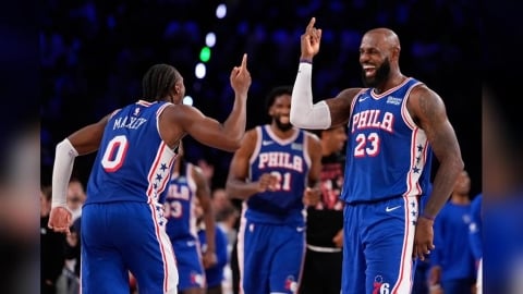 NBA(影)／76人29分落後演超狂大逆襲創隊史紀錄！詹皇嗨喊：差點把屋頂掀翻了