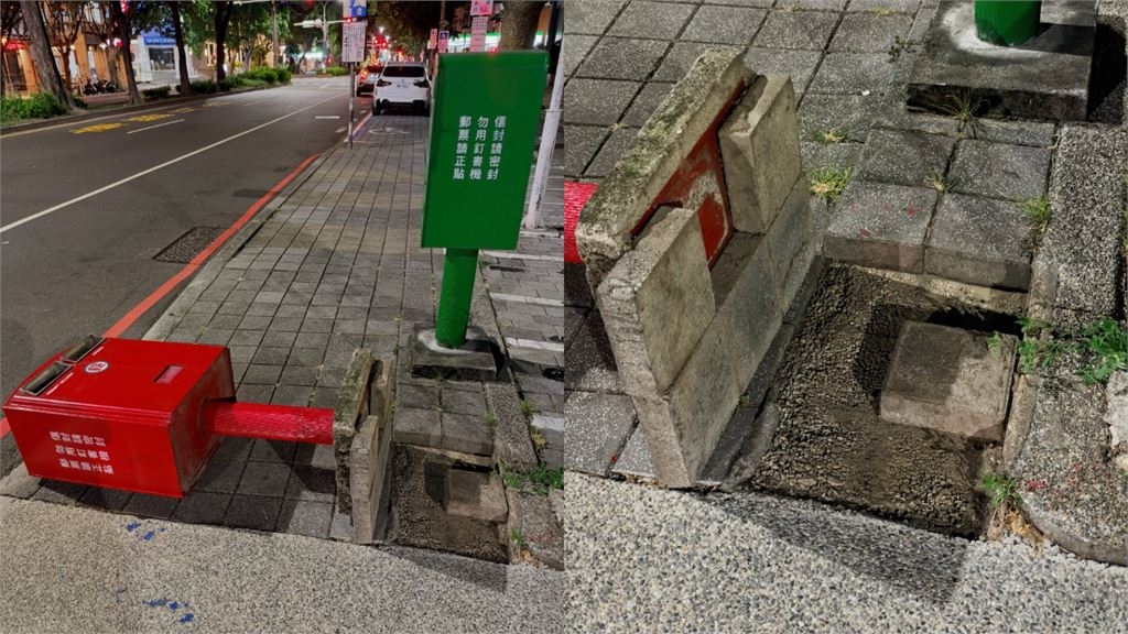 台中紅郵筒遭颱風吹倒!網歪樓「躺平不揪」 中華郵政高EQ神回被讚爆