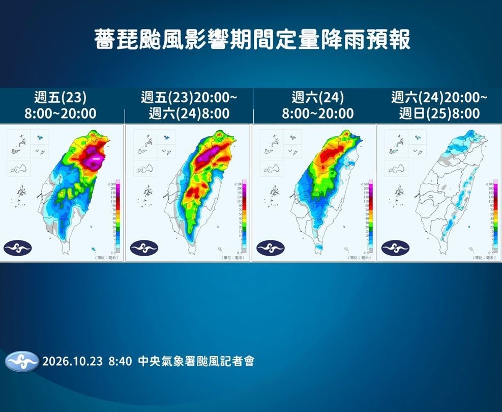 快新聞/薔琵恐減速不規則運動!今晚至明晨最接近台灣 氣象署曝「2大威脅」