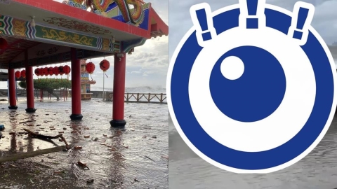 台東真的咕嚕咕嚕!杉原安天宮慘變水上樂園…宮廟遭「巨浪狂灌」驚悚畫面曝