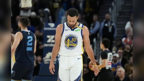 NBA(影)/12分領先花光光!遭灰熊大逆轉開季苦吞2連敗!勇士巨星柯瑞苦澀發聲