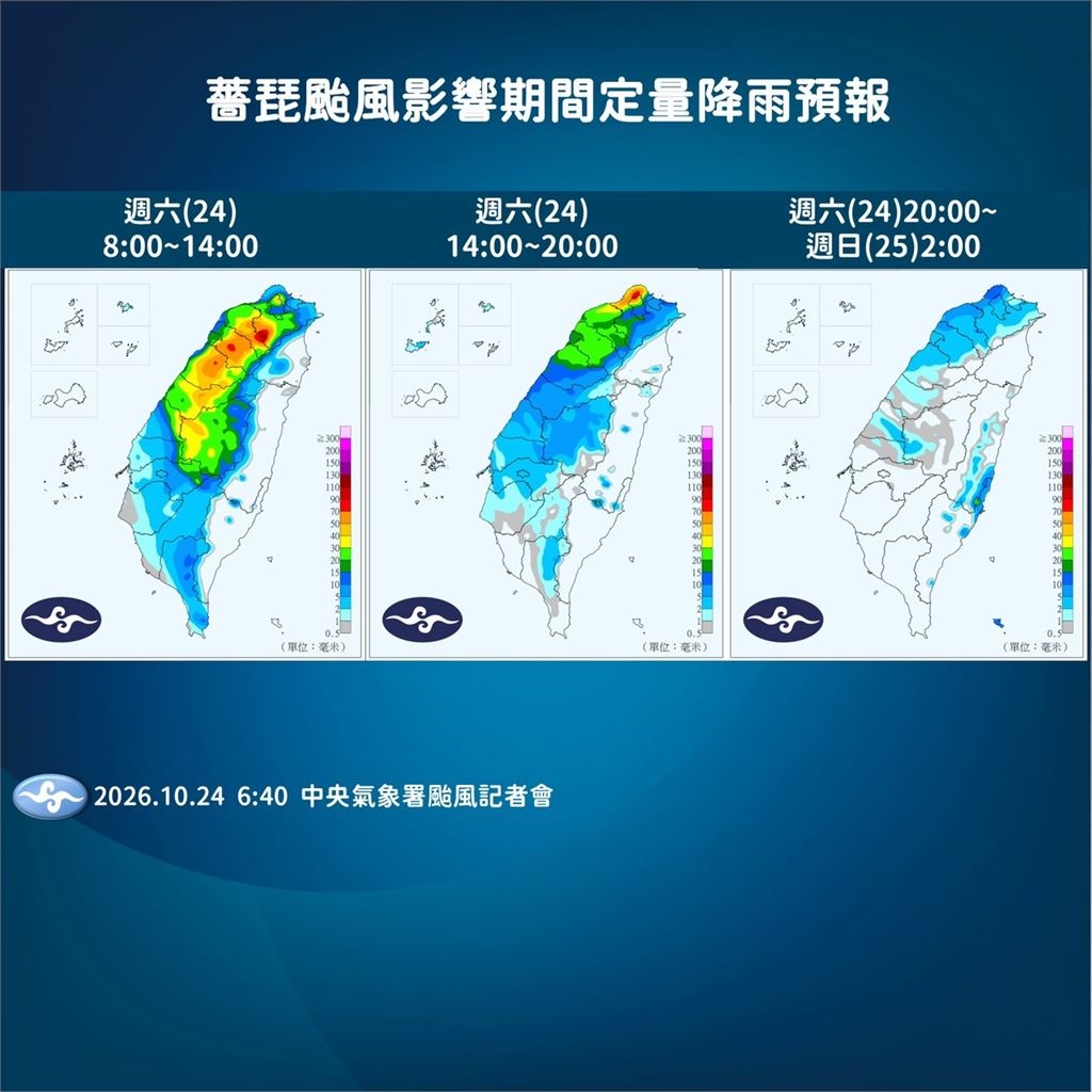 快新聞/颱風要走了?「薔琵」轉弱北移 氣象署揭連假「風雨趨緩」時間點