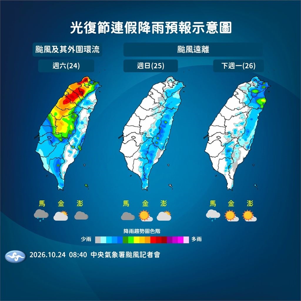 快新聞/薔琵瘦身甩尾北上!雨彈轉向這一側 氣象署示警「還沒下完」