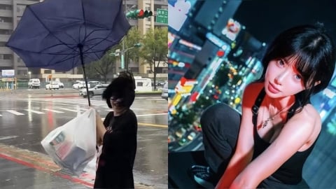 DJ SODA來台遇颱風被「狠教訓」！開花傘狼狽尖叫　韓媒砲：擺拍拿災害博流量