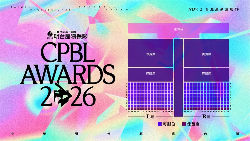中職/台灣大賽落幕!頒獎典禮11/2登場「限量288席VIP福袋」這天開搶