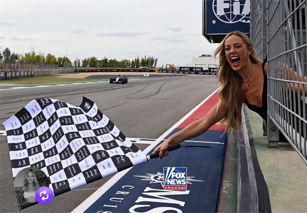 運動美女(影)／WNBA金髮辣妹跨界F1！康寧漢化身女牛仔親自揮舞方格旗驚豔全場