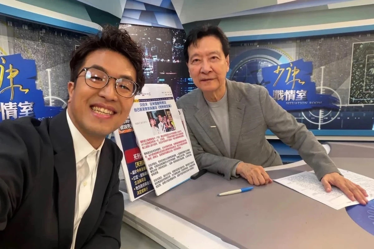 沈伯洋經過多次不同立場節目訪談,例如趙少康的節目,表現都讓團隊放心。(取自趙少康臉書)