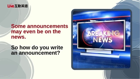 Learning to Write: Announcements